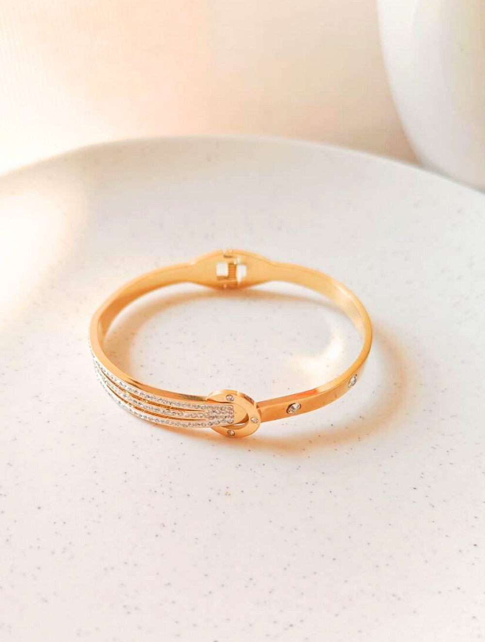 Mia Golden Stainless Steel Kada