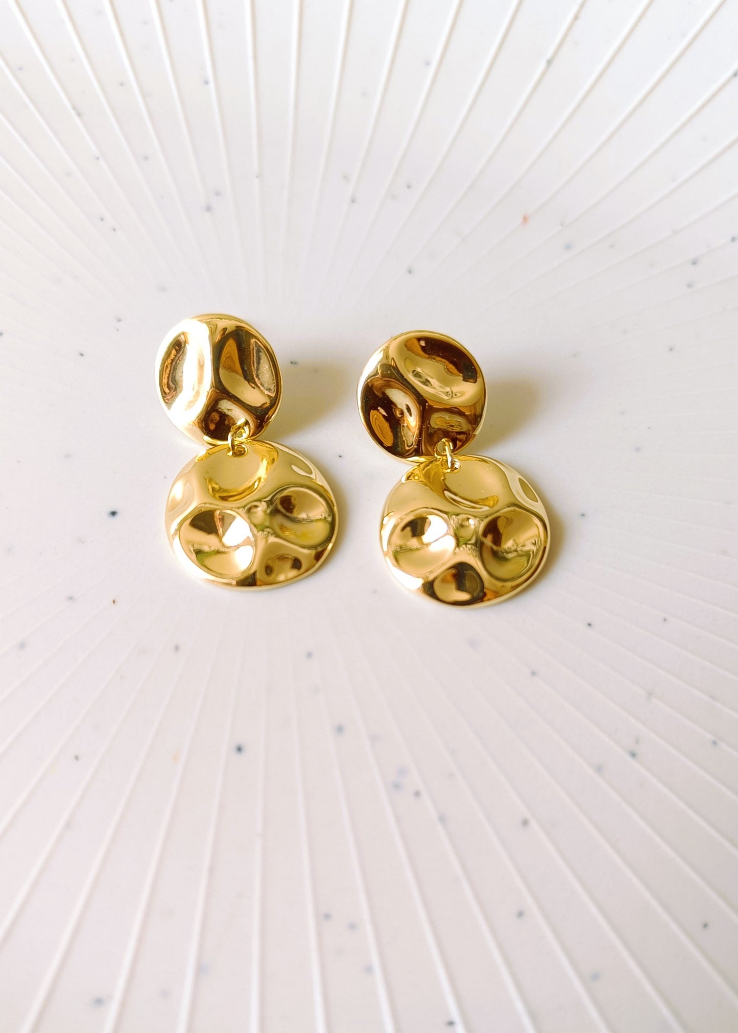 Stainless Steel Gold Drop Mia Earrings