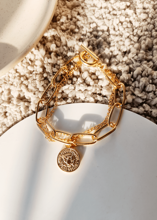 Coin Charm Bracelet