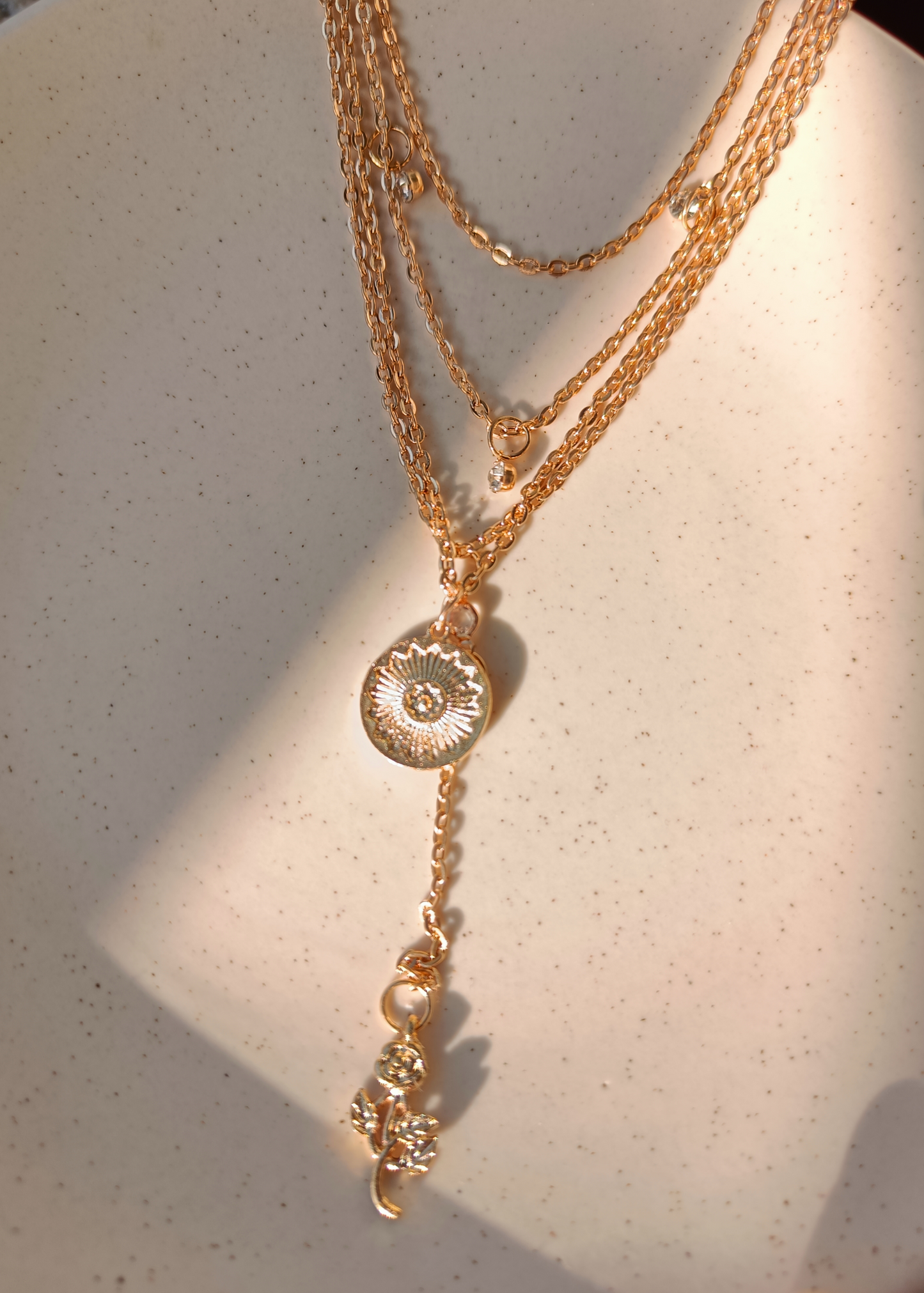 Multi layered Rose Necklace