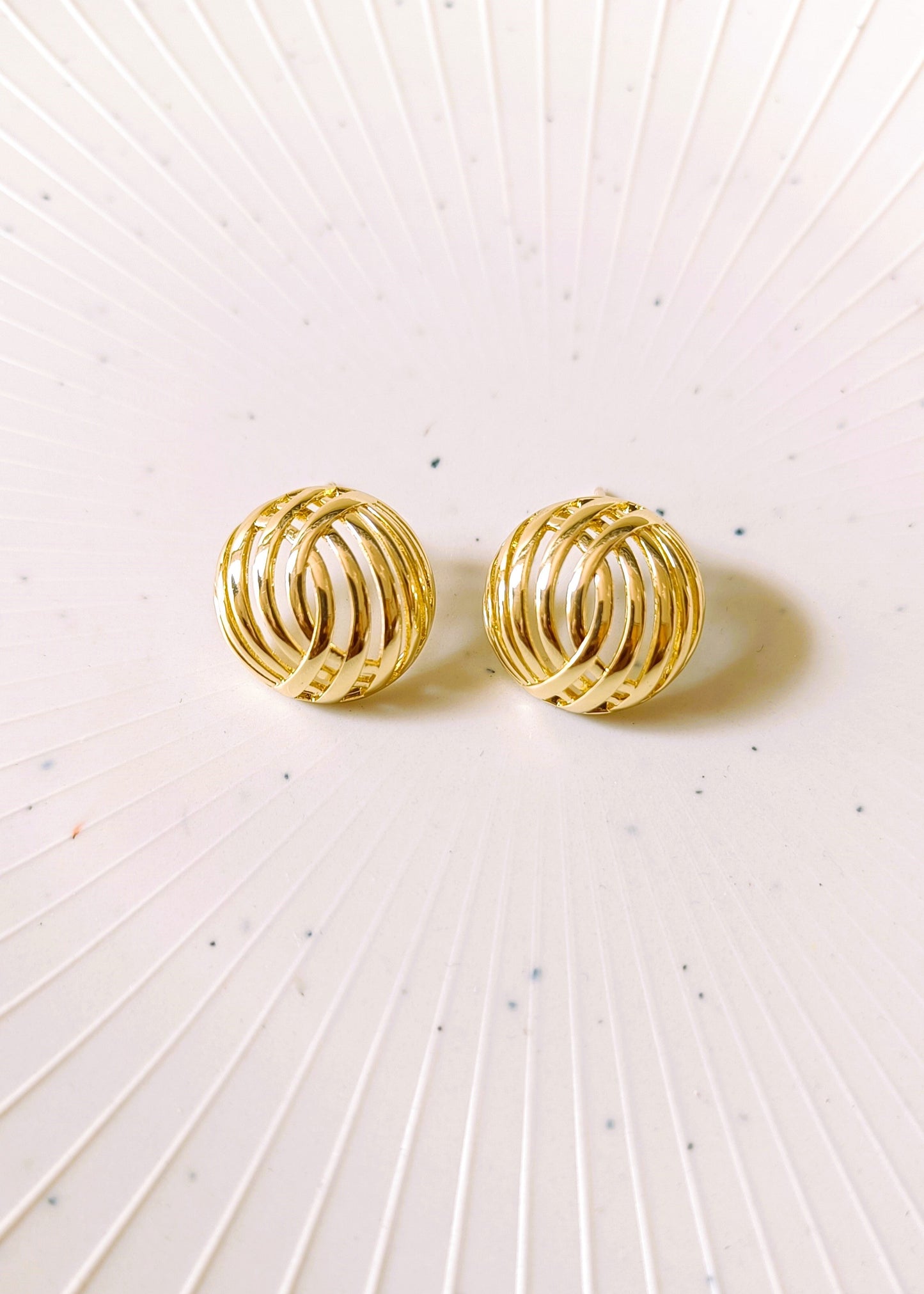 Stainless Steel Gold Circle Earrings