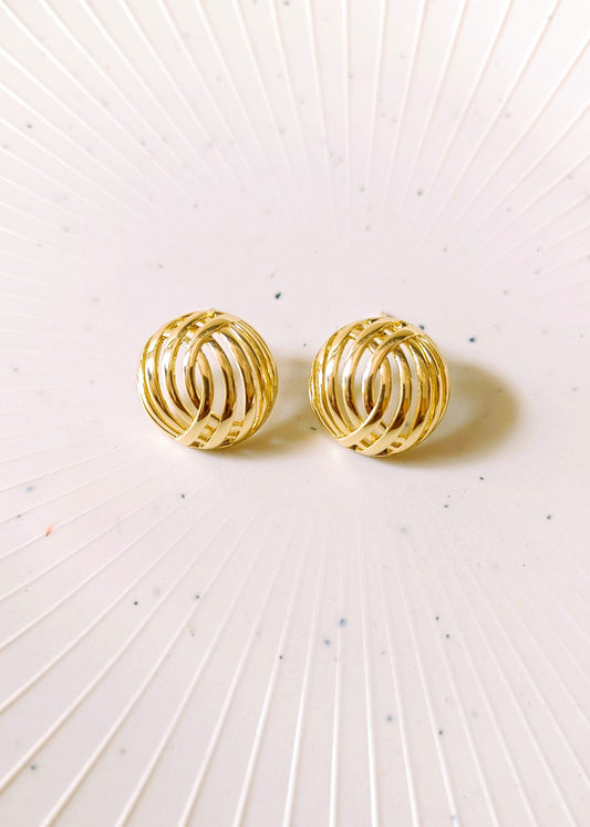 Stainless Steel Gold Circle Earrings