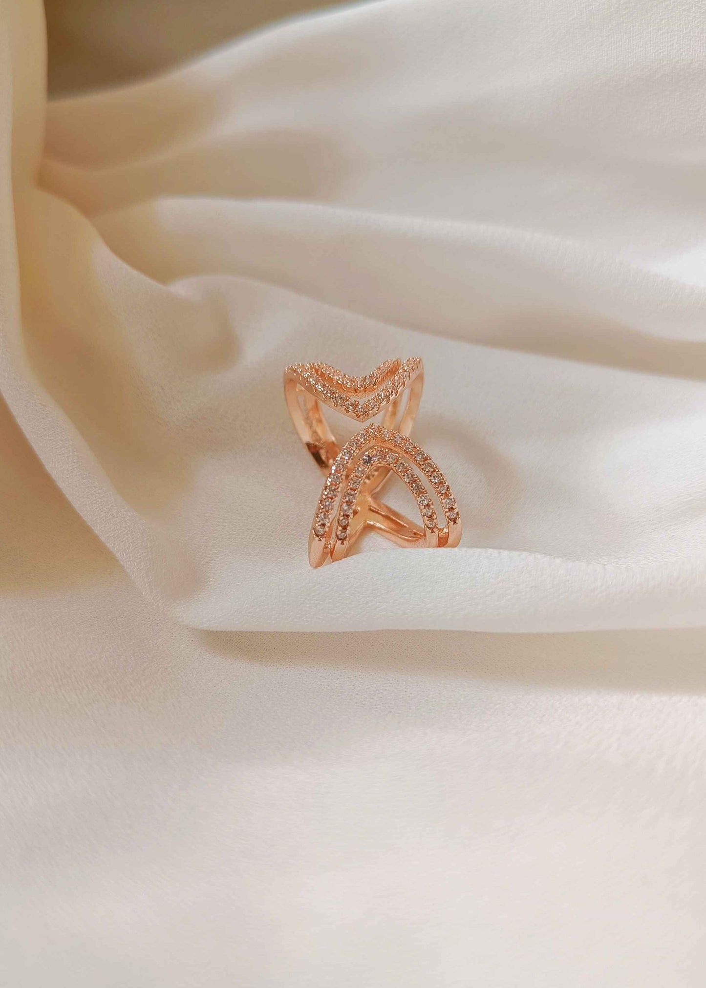 Chunky Diamond Stainless Steel Ring