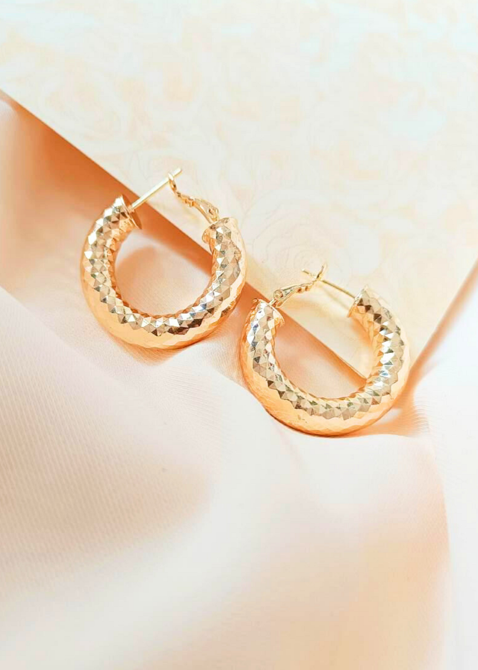 Chunky Gold Designer Hoops